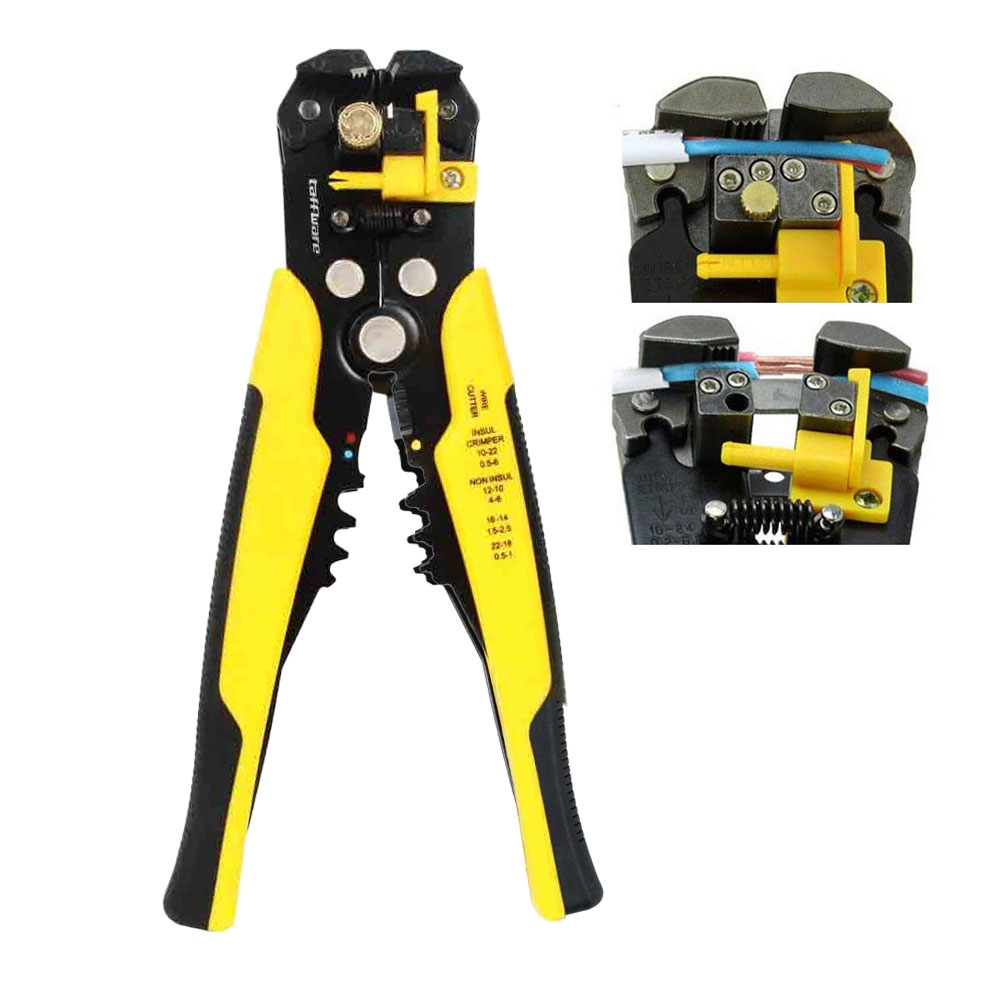Taffware Tang Kabel Automatic Wire Stripper Cutter Crimper Pliers - TK0742