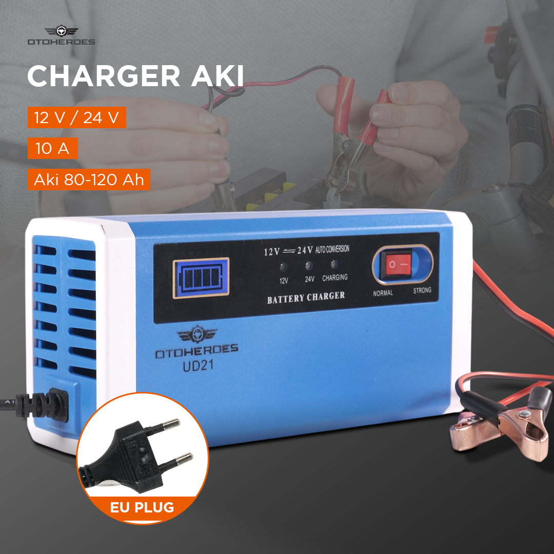 OTOHEROES Charger Aki Mobil Motor Battery Charger 12/24V 10A - UD21