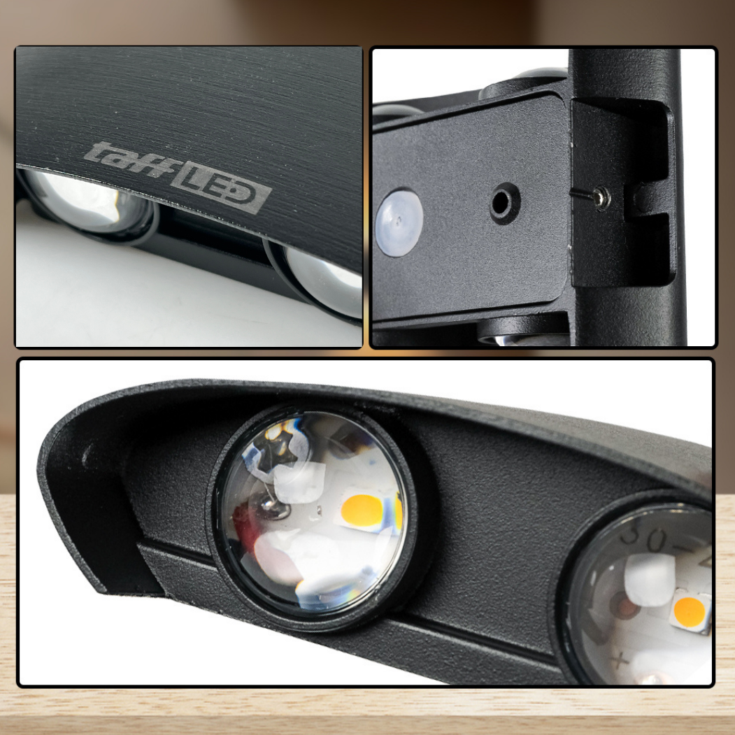 TaffLED Lampu Dinding Hias Outdoor Aluminium 4W 4 LED Warm White - B053