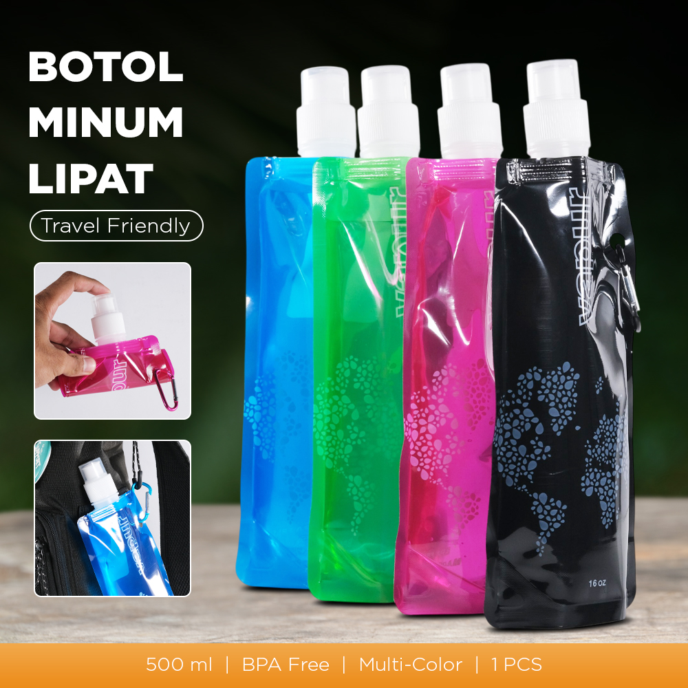 VAPUR Botol Minum Lipat Camping Hiking Water Bottle BPA Free 500ml - V5