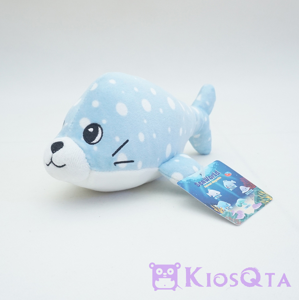 boneka magnet tempelan kulkas anjing laut seal biru small