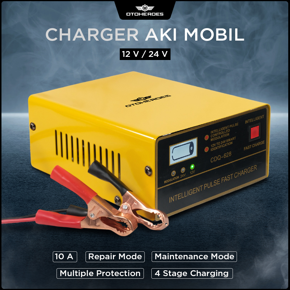 OTOHEROES Charger Aki Mobil Motor Intelligent Battery Charger 12V/24V - CDQ-628