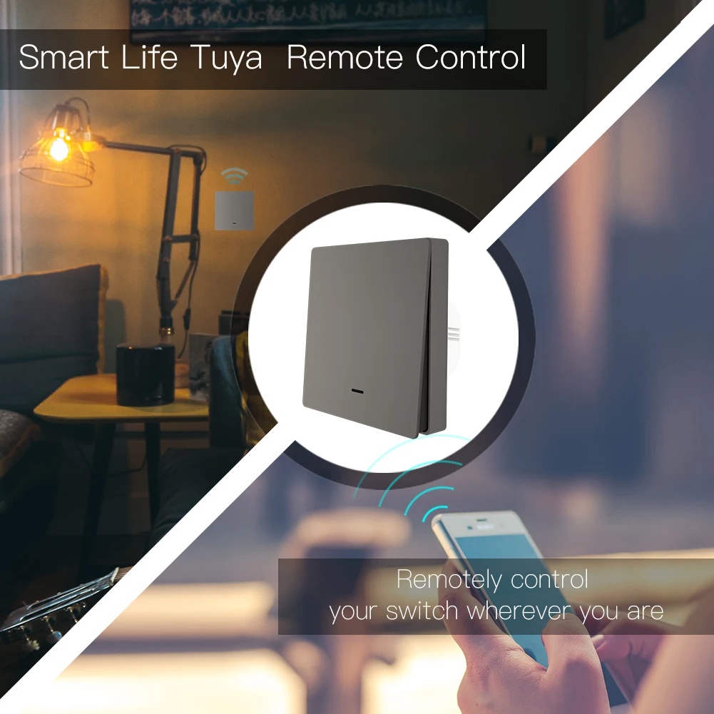 MOES Saklar Lampu Wireless WiFi Remote Tuya Alexa Voice Control - B1