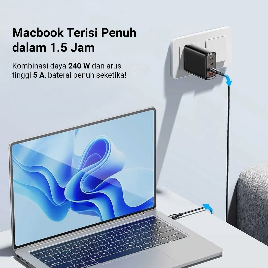 ESSAGER Kabel Data USB Type C to Type C PD Fast Charging 240W - ES-X16