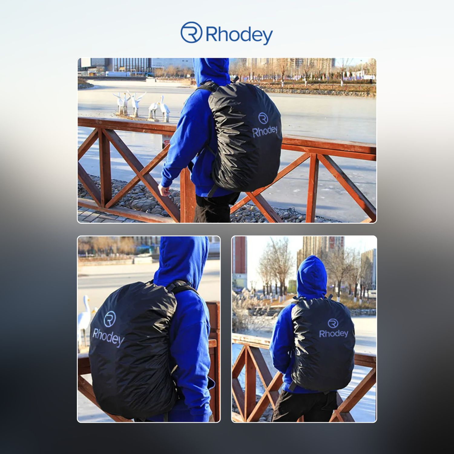 Rhodey Rain Cover Bag Waterproof Universal Jas Hujan Tas Ransel - WB20