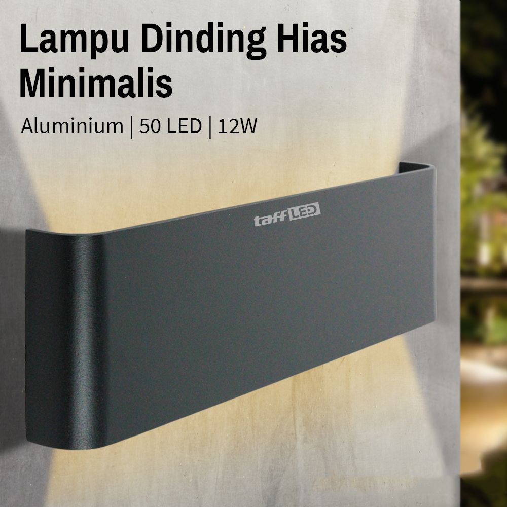 TaffLED Lampu Dinding Hias Minimalis LED Wall Lamp Aluminium 12W - B1001