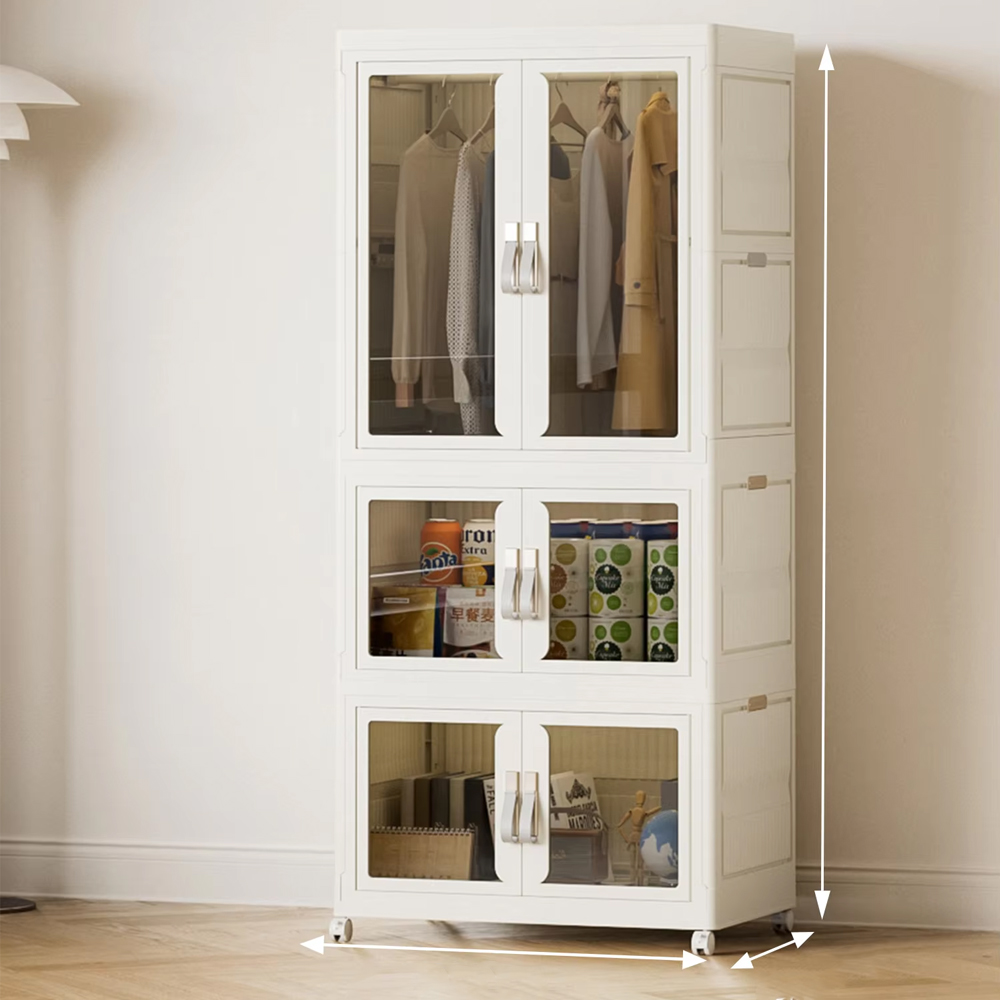 Chexing Lemari Pakaian Minimalis Rak Multifungsi Dustproof Partition - JG2155-1Y-2Z