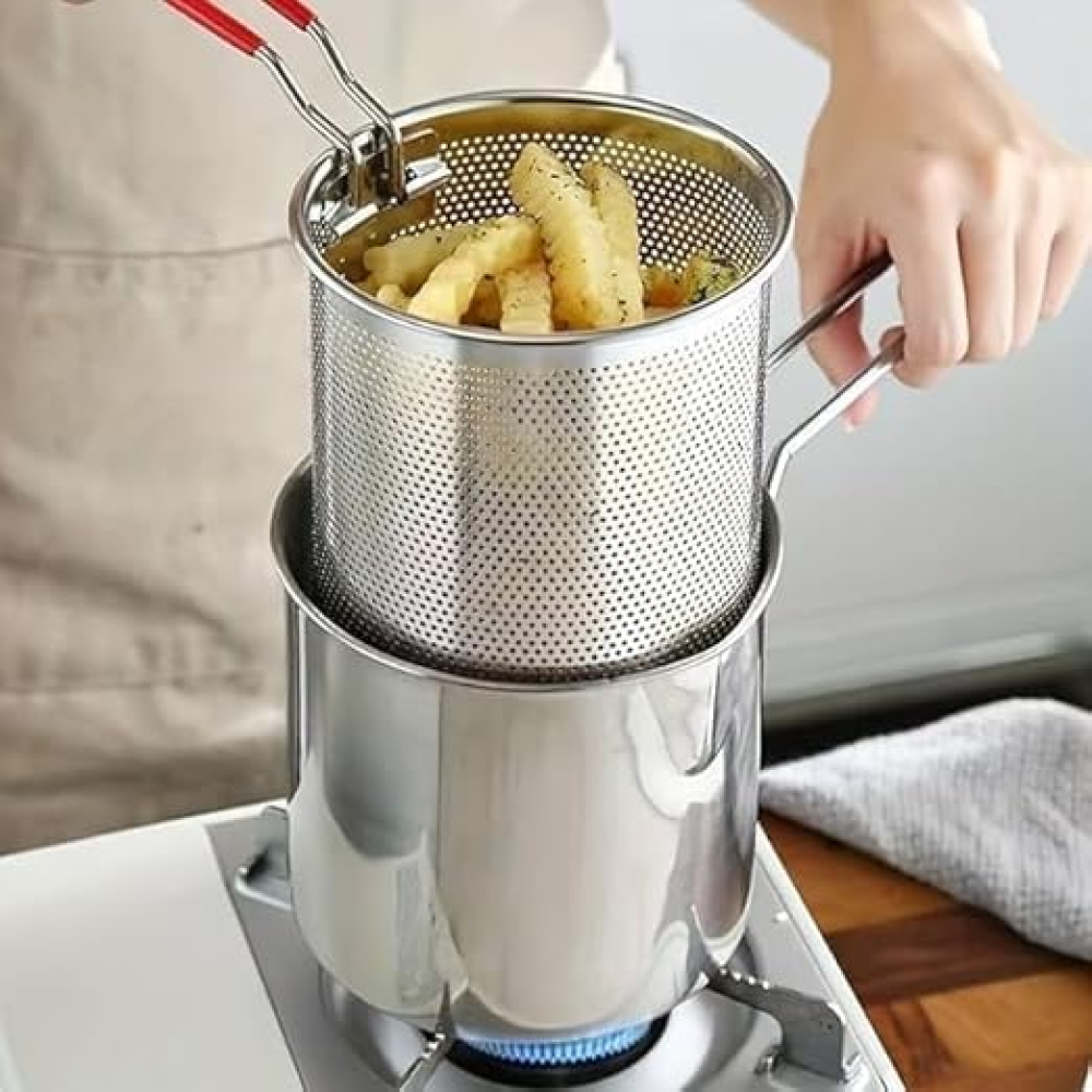Tianfu Luo Panci Deep Fry Saringan Stainless Steel Filter Basket - TL201