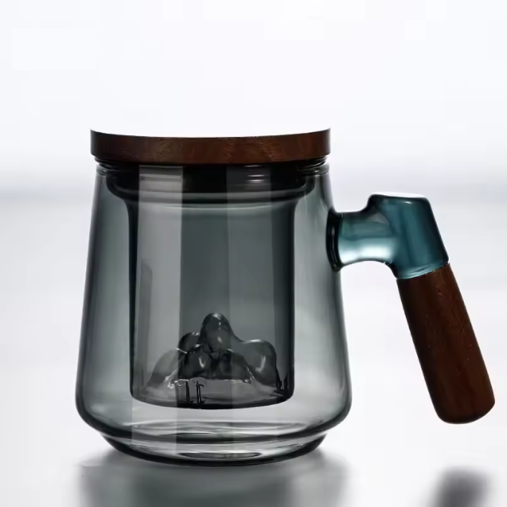 YILEGO Teko Teh Kaca Saringan Tahan Panas Api Infuser Teapot 500ml - YG500