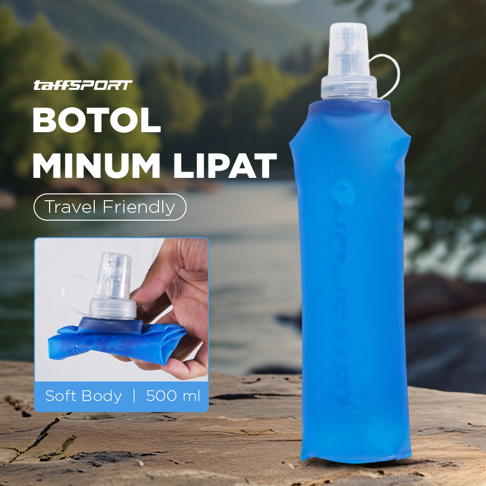 TaffSPORT Botol Minum Lipat Soft Flask Foldable Water Bottle 500ml - TF-50