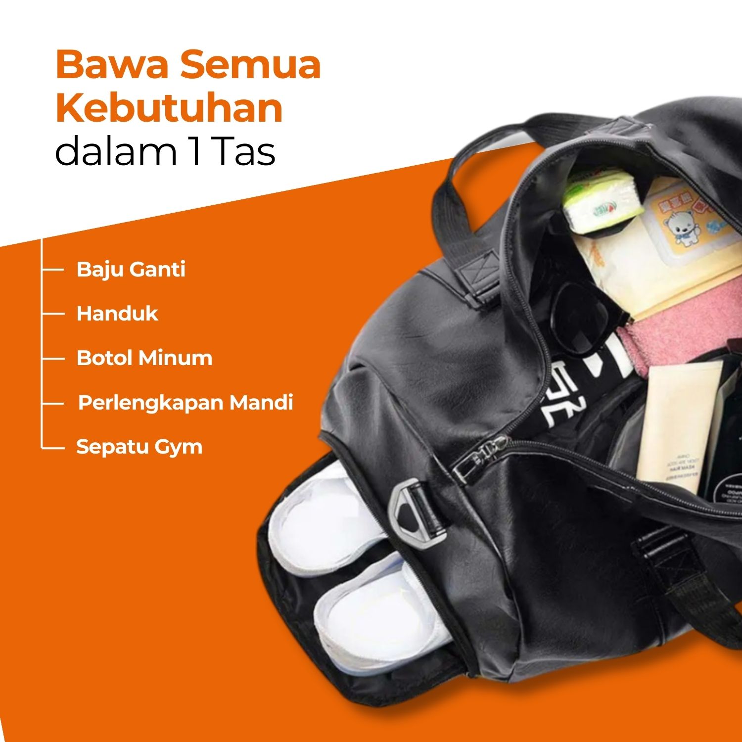 FURUIDA Tas Barrel Duffel Gym Fashion Travel Bag - CC2028