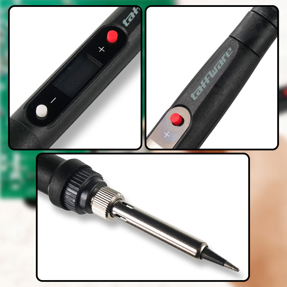 Taffware Electric Solder Adjustable Temperature LCD 80W 220V - 908S