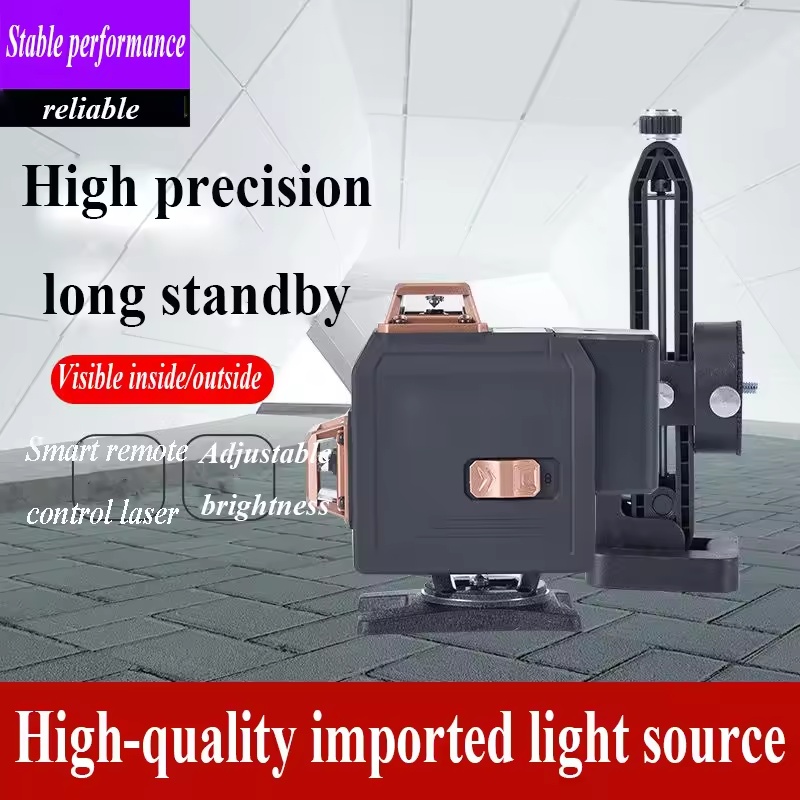 Taffware Laser Level 4in1 Color 3D 12 Line Alarm Powerful Beam - CT3