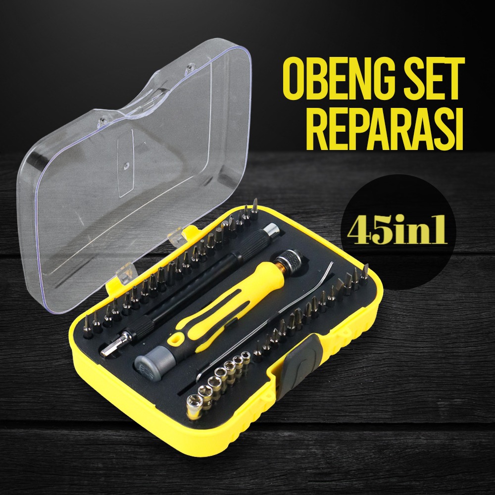 Obeng Set Reparasi Profesional Hardware Tools 45in1 - 6093
