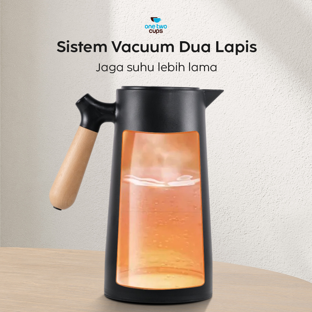 One Two Cups Teko Termos Air Panas Vacuum Jug Flask 1L - LS-029
