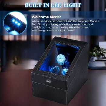 FRUCASE Watch Winder Box Automatic Kotak Display Jam Tangan 6 Slot - SKW186