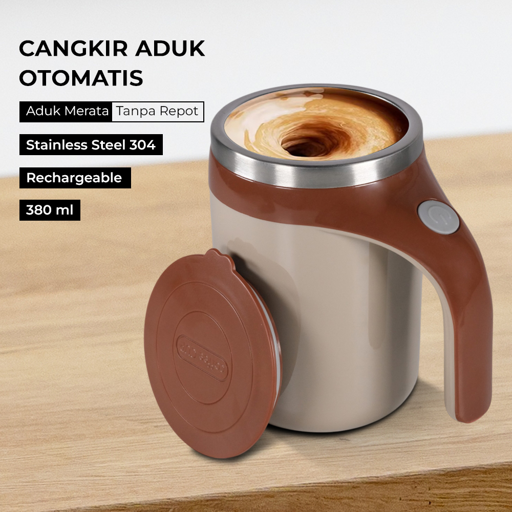Ditim Cangkir Aduk Otomatis Rechargeable Self Stirring Mug 380ml - JY-101