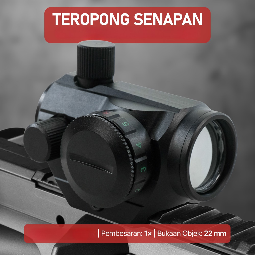 Kekeran Teropong Senapan Holographic Red Dot Scope 20mm - M-01