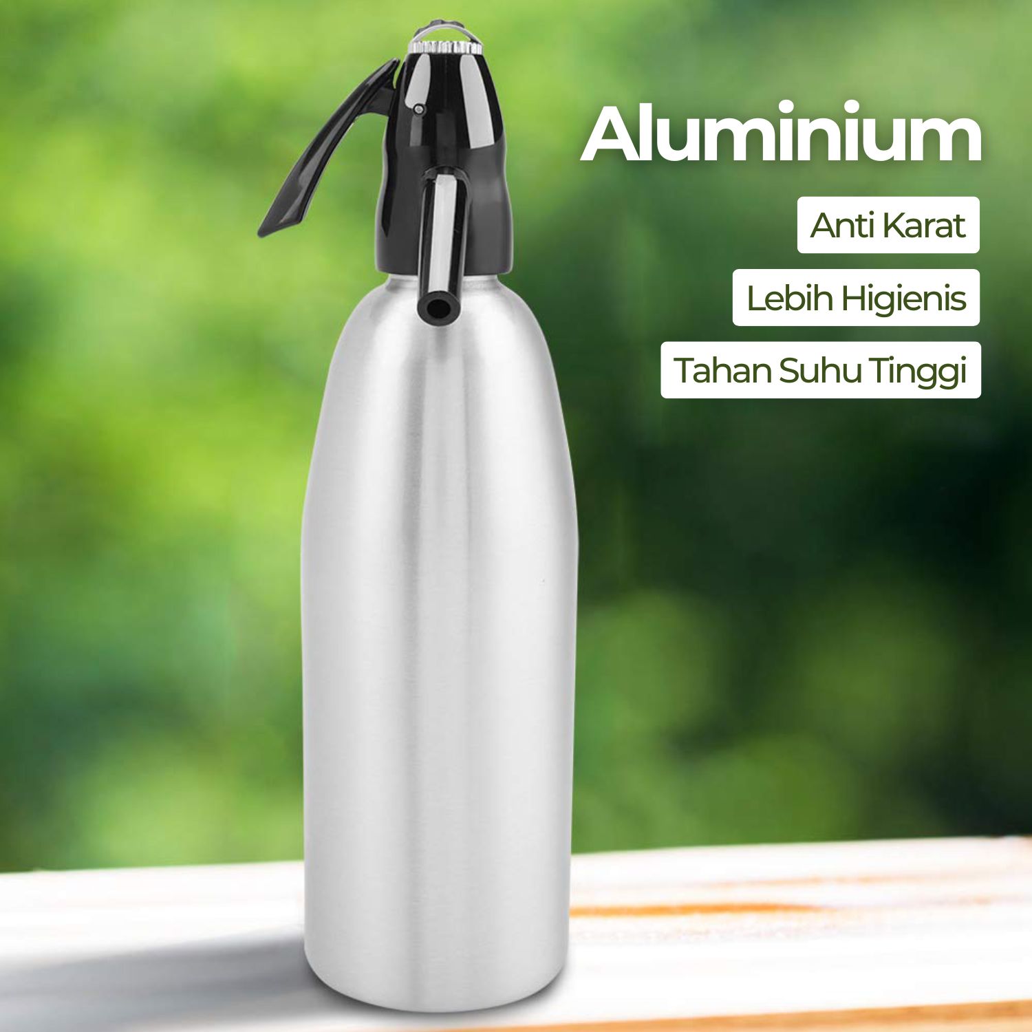 AFFORANY Botol Pembuat Soda Siphon Maker DIY Bartender CO2 1L - SD-MY