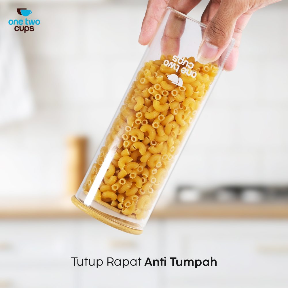 One Two Cups Toples Kaca Penyimpanan Makanan Kedap Udara Storage Jar - GH1270