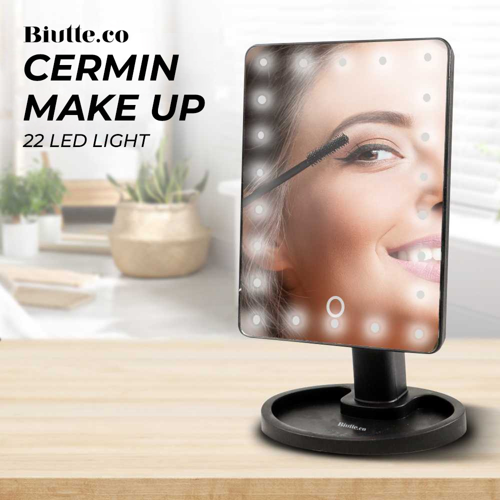 Biutte.co Cermin Make Up Mirror 22 LED Light - JX-301
