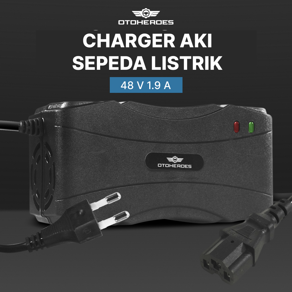 OTOHEROES Charger Aki Sepeda Listrik Portable Battery Charger 48V 1.9A - 48V12AH