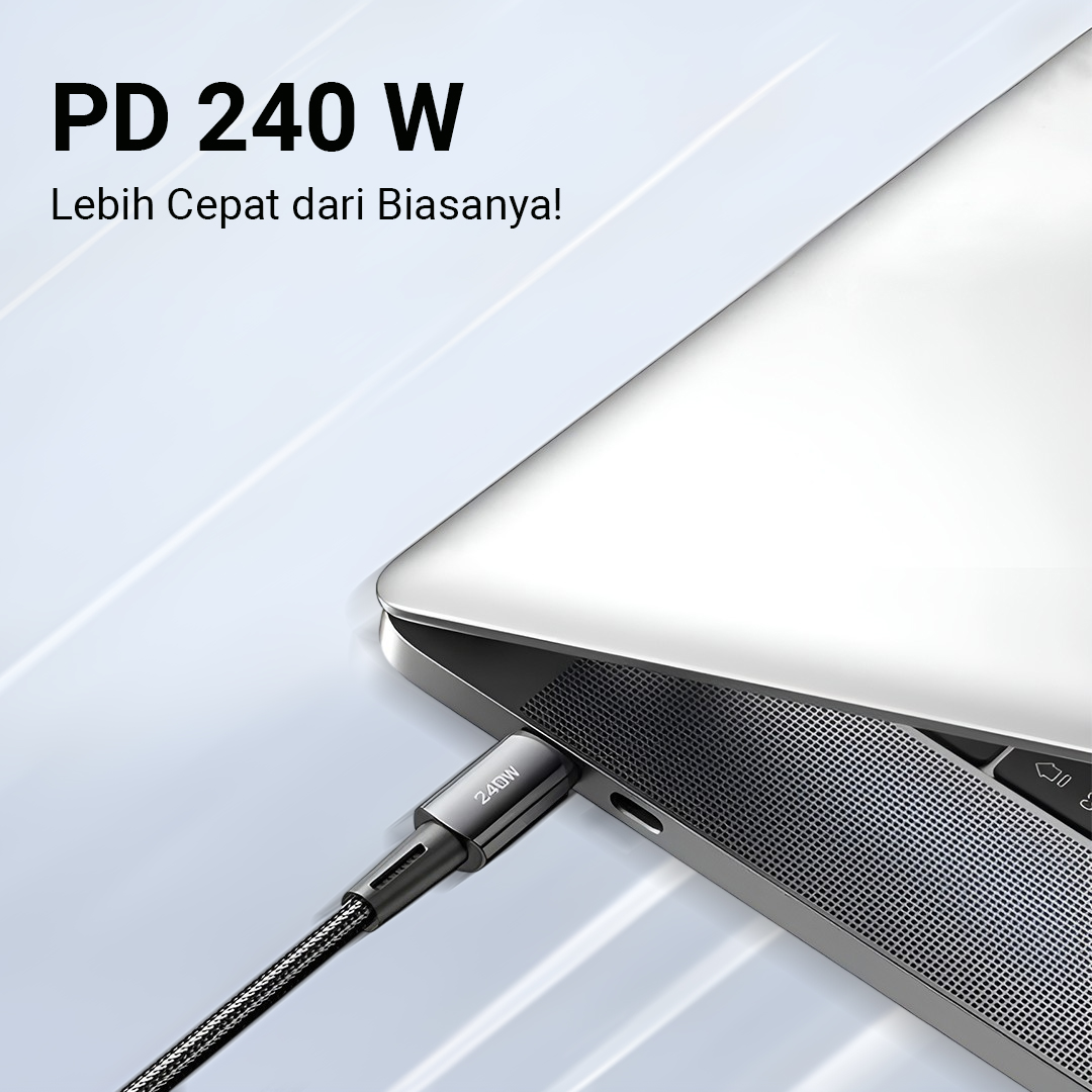 ESSAGER Kabel Data USB Type C to Type C PD Fast Charging 240W - ES-X16