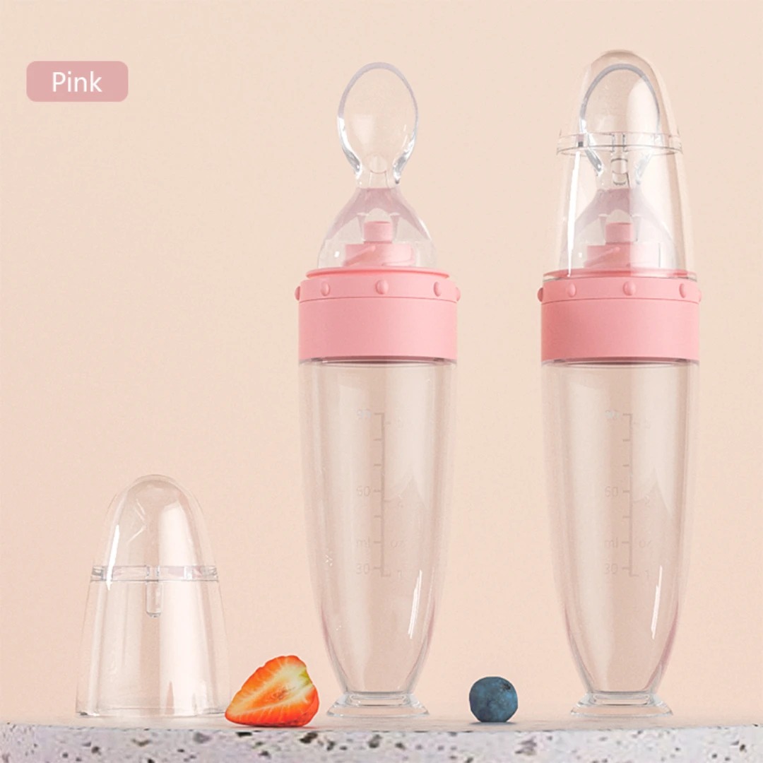 PASSCOOL Botol Sendok Baby Silicone Feeding Spoon Newborn Rice Cereal - PL11