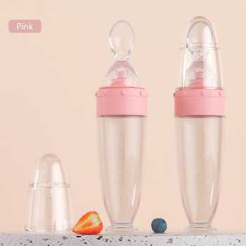 PASSCOOL Botol Sendok Baby Silicone Feeding Spoon Newborn Rice Cereal - PL11