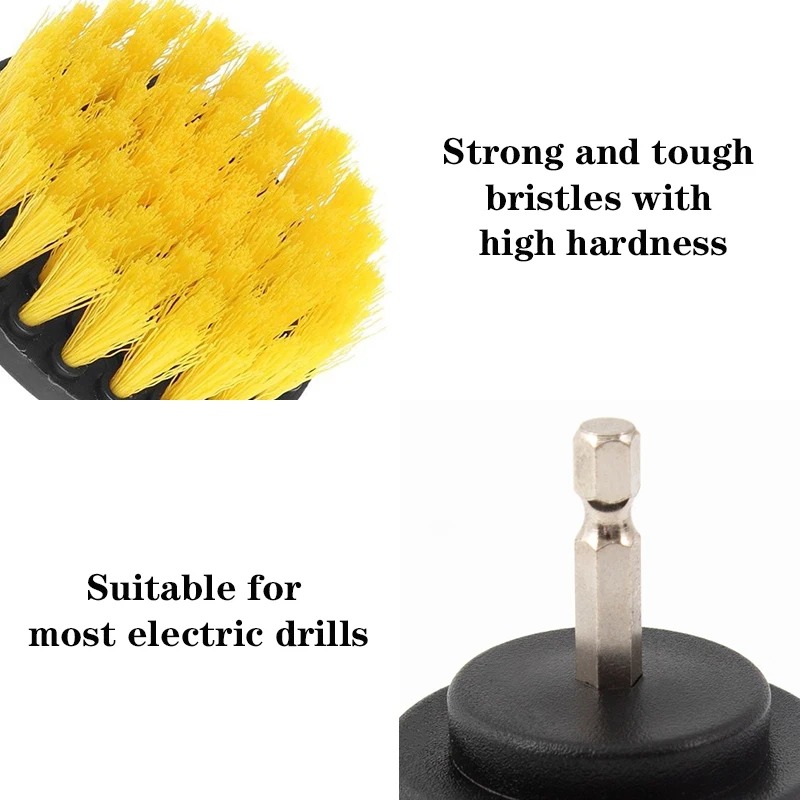 Tress Kepala Sikat Pembersih Car Polisher Bathroom Kit 4 PCS - INU04