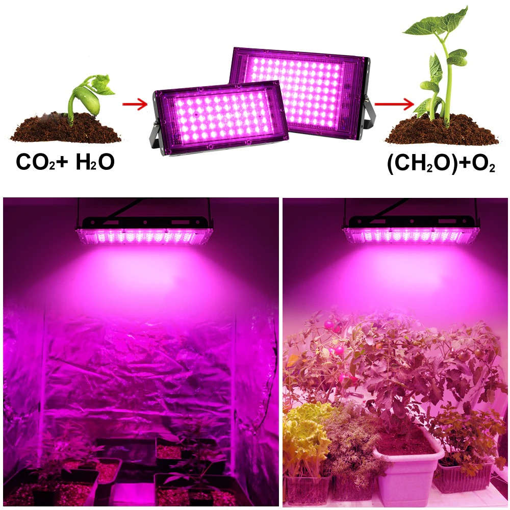 GI Grow Light LED Hidroponik Full Spectrum 2835 SMD 220V 100W IP65 - RO24