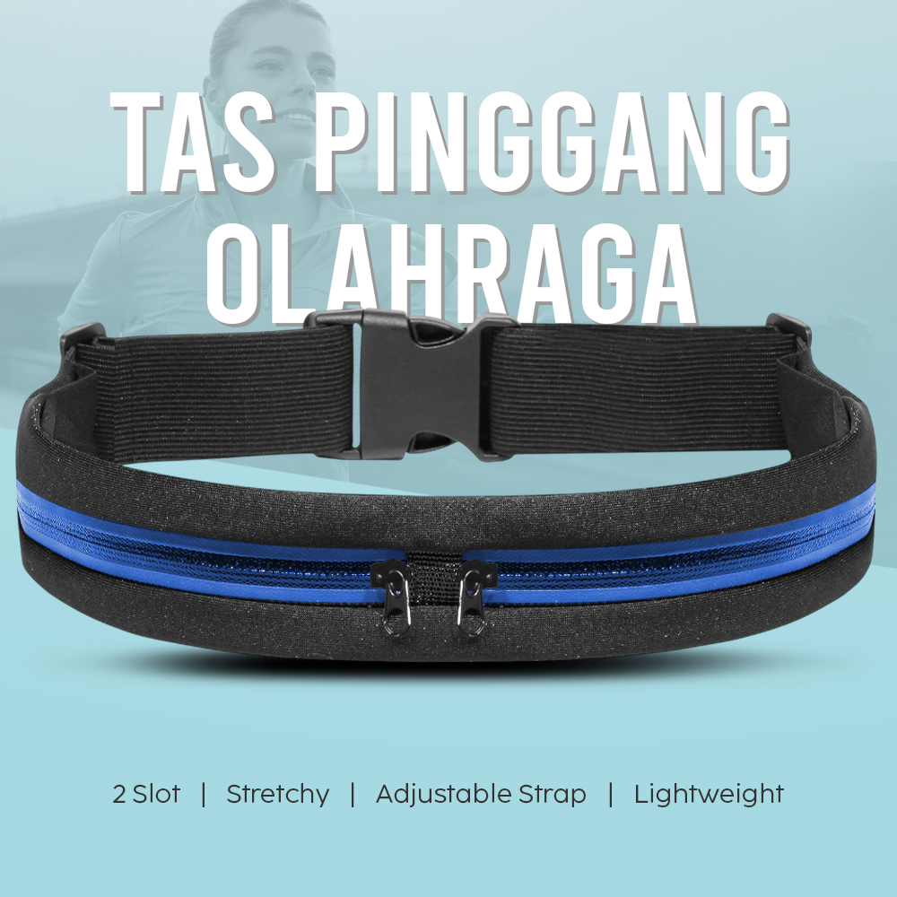 Guoxing Tas Pinggang Olahraga Lari Elastis Running Waist Bag - C92209