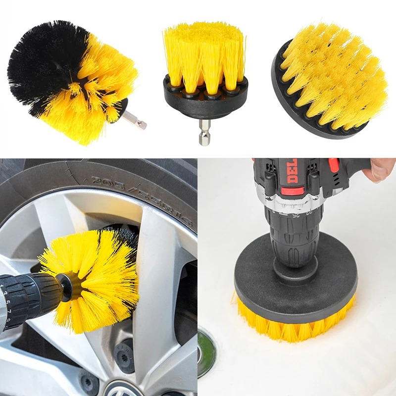 Tress Kepala Sikat Pembersih Car Polisher Bathroom Kit 4 PCS - INU04