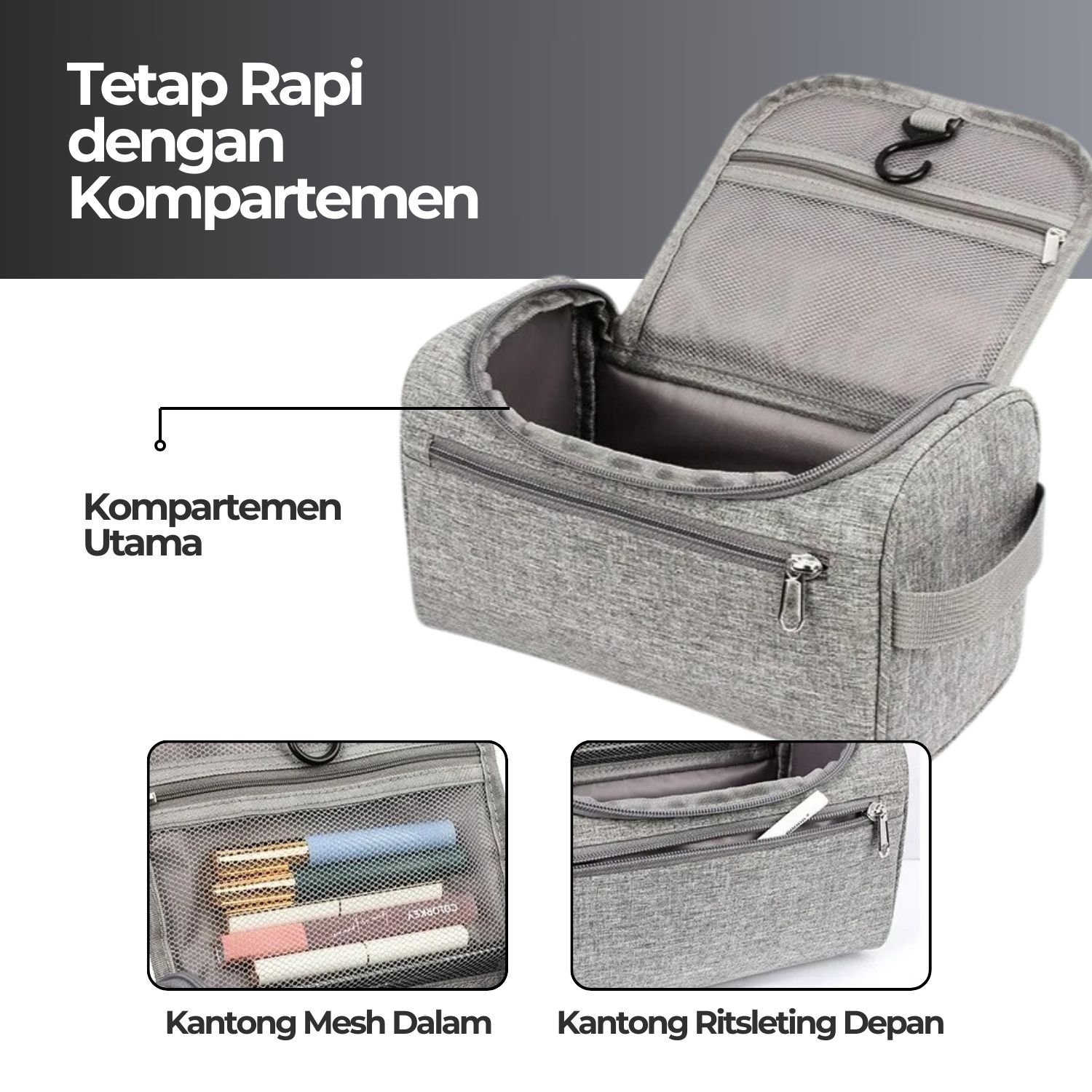 KISYANYO Tas Travel Make Up Organizer Toiletry Bag Waterproof - KI25