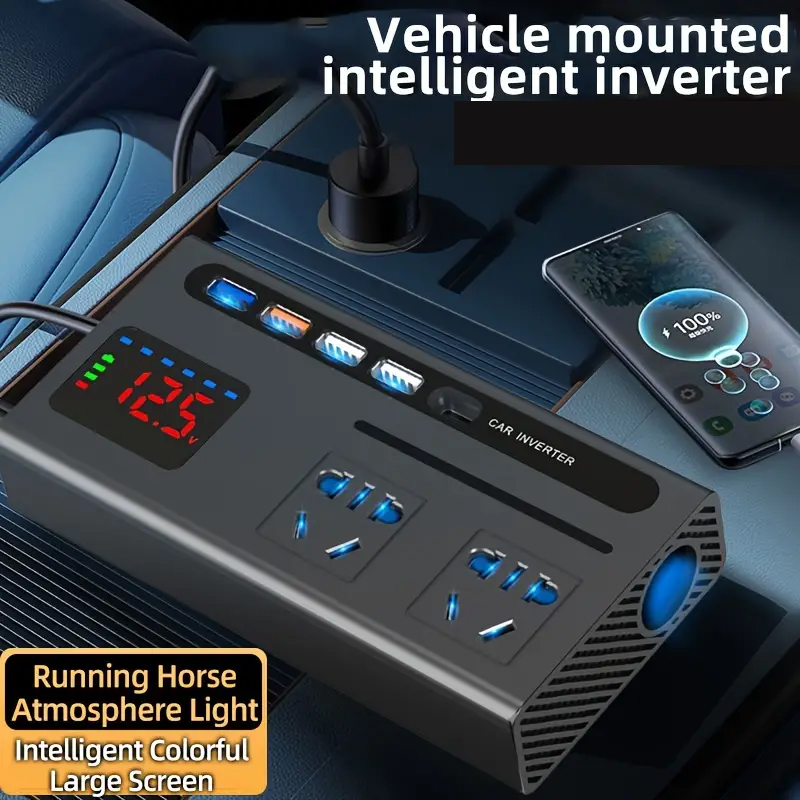 Taffware Power Inverter Mobil Modified Sine Wave DC 12V/24V to AC 220V - PLH-08