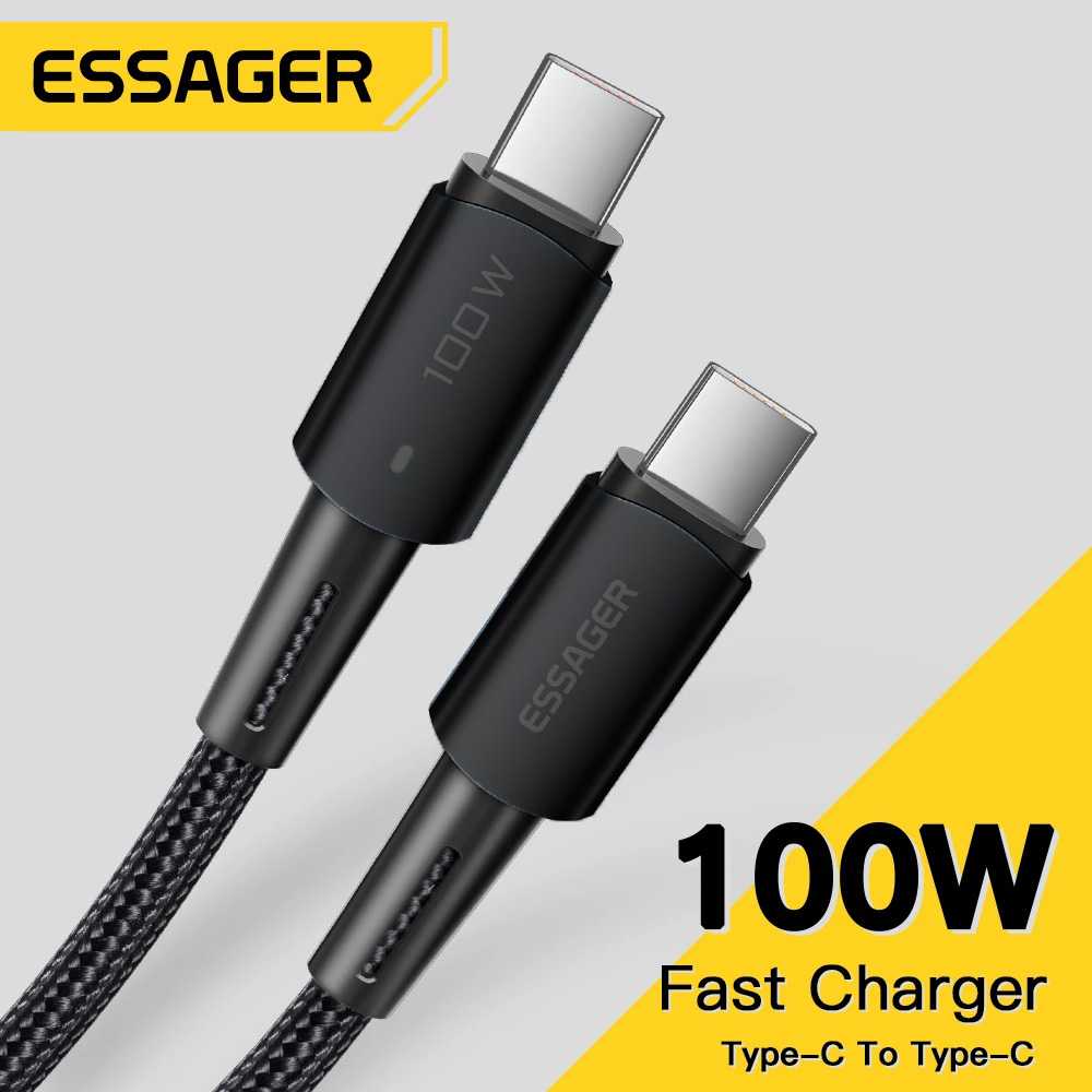 Jual Kabel Data Type C To Type C Fast Charging Led Braided 100w