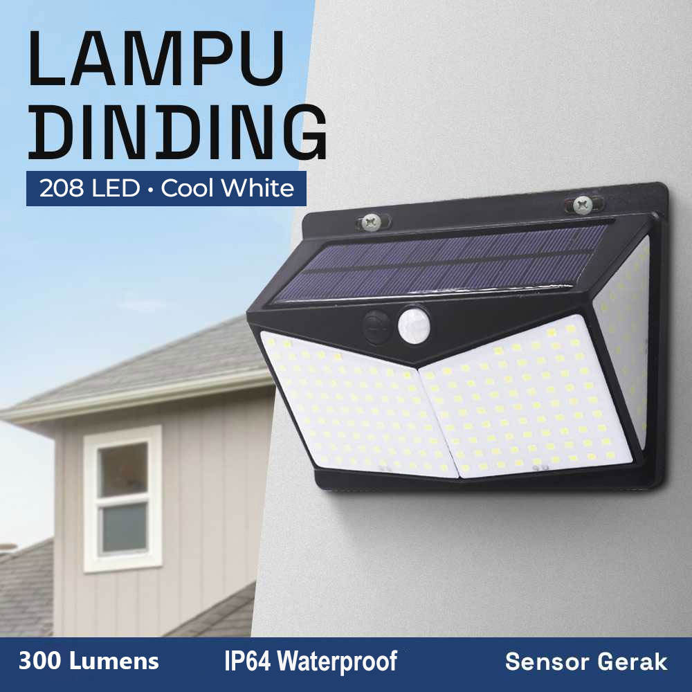 AMARYLLIS Lampu Dinding Solar Sensor Outdoor Waterproof Cool White - AM200