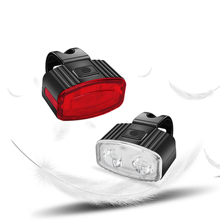 BUCKLOS Lampu Sepeda Depan Belakang LED Charging Waterproof - XA-328