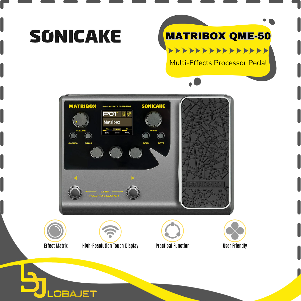 ギター Sonicake Matribox QME-50 Sonicake Matribox_Pedaleira de Guitarra/Baixo com pedal de