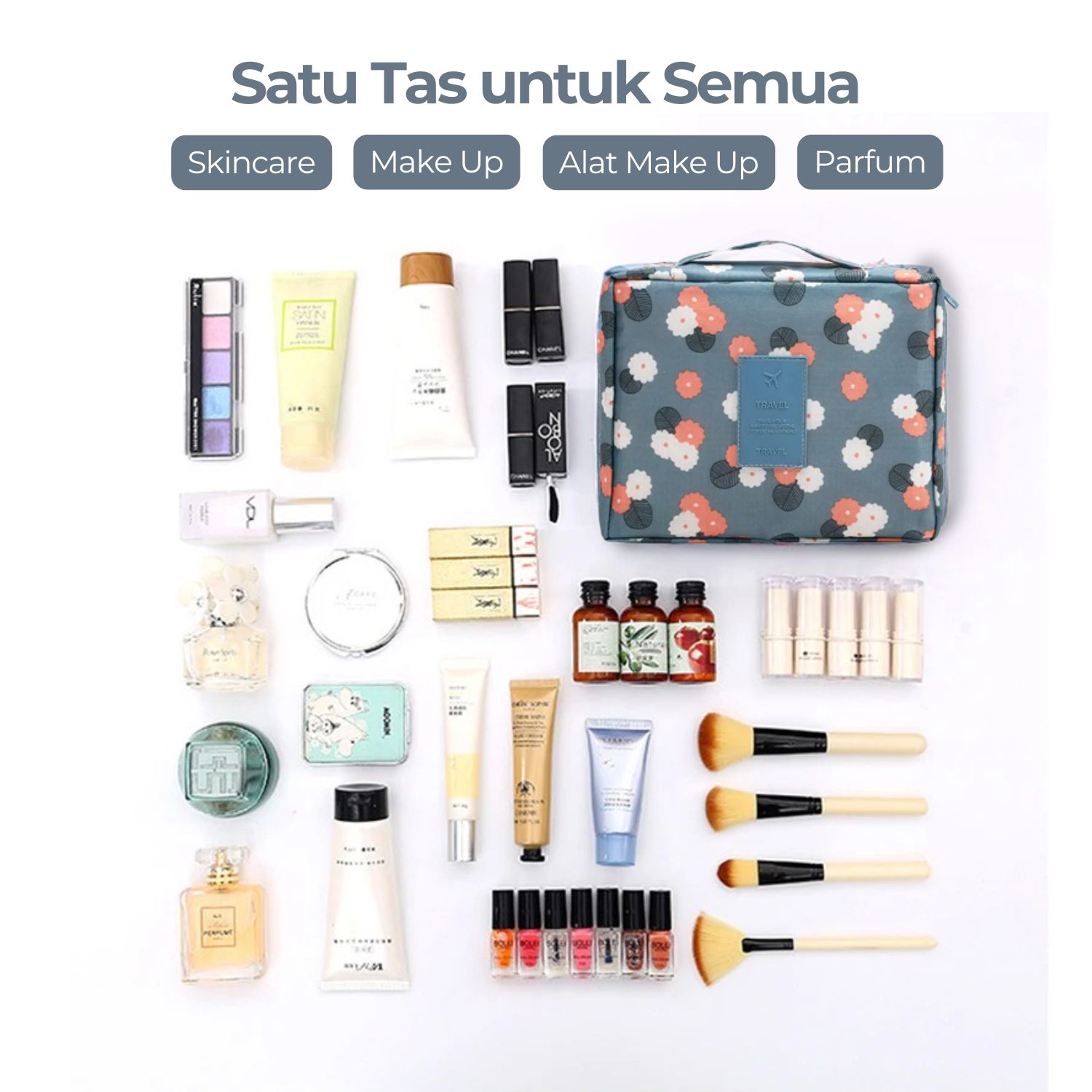Cassiey Tas Kosmetik Sabun Toiletry Travel Bag Organizer 21x17x8cm - VER.2