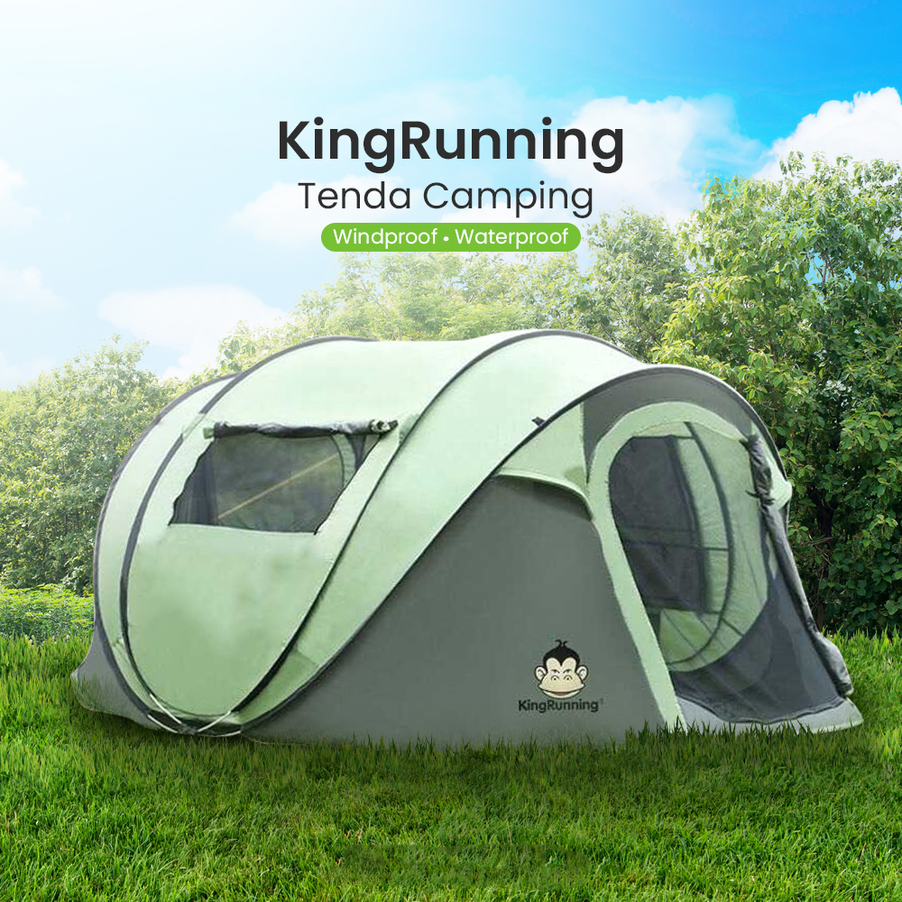 KingRunning Tenda Camping Otomatis Windproof Waterproof - S-T414