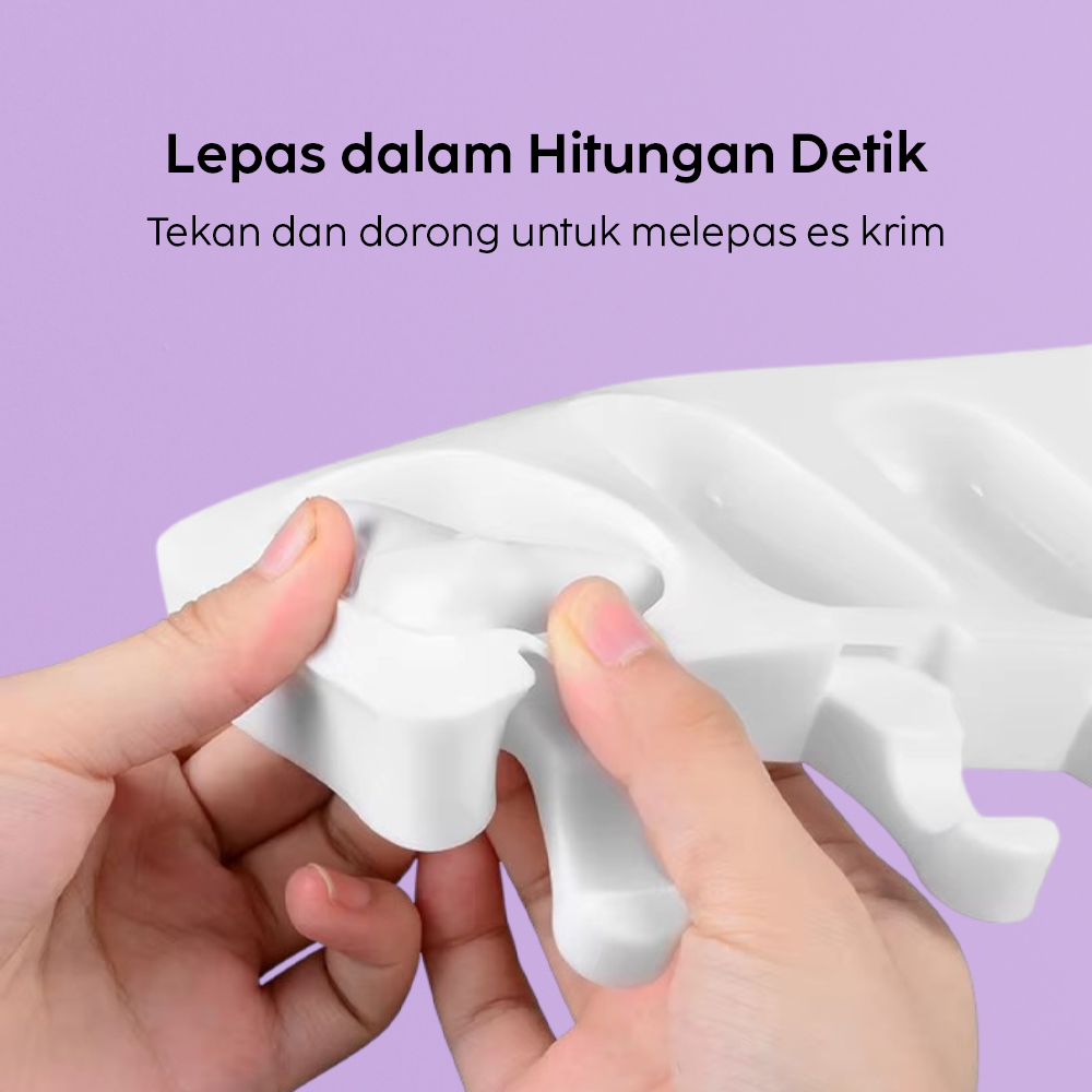 Allforhome Cetakan Es Krim 8 Grid with Popsicle Sticks - JS282