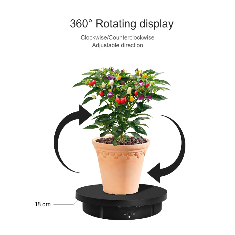 KNOTOUS Alas Putar Rotating Display Stand Turntable 3in1 with Remote - KN360