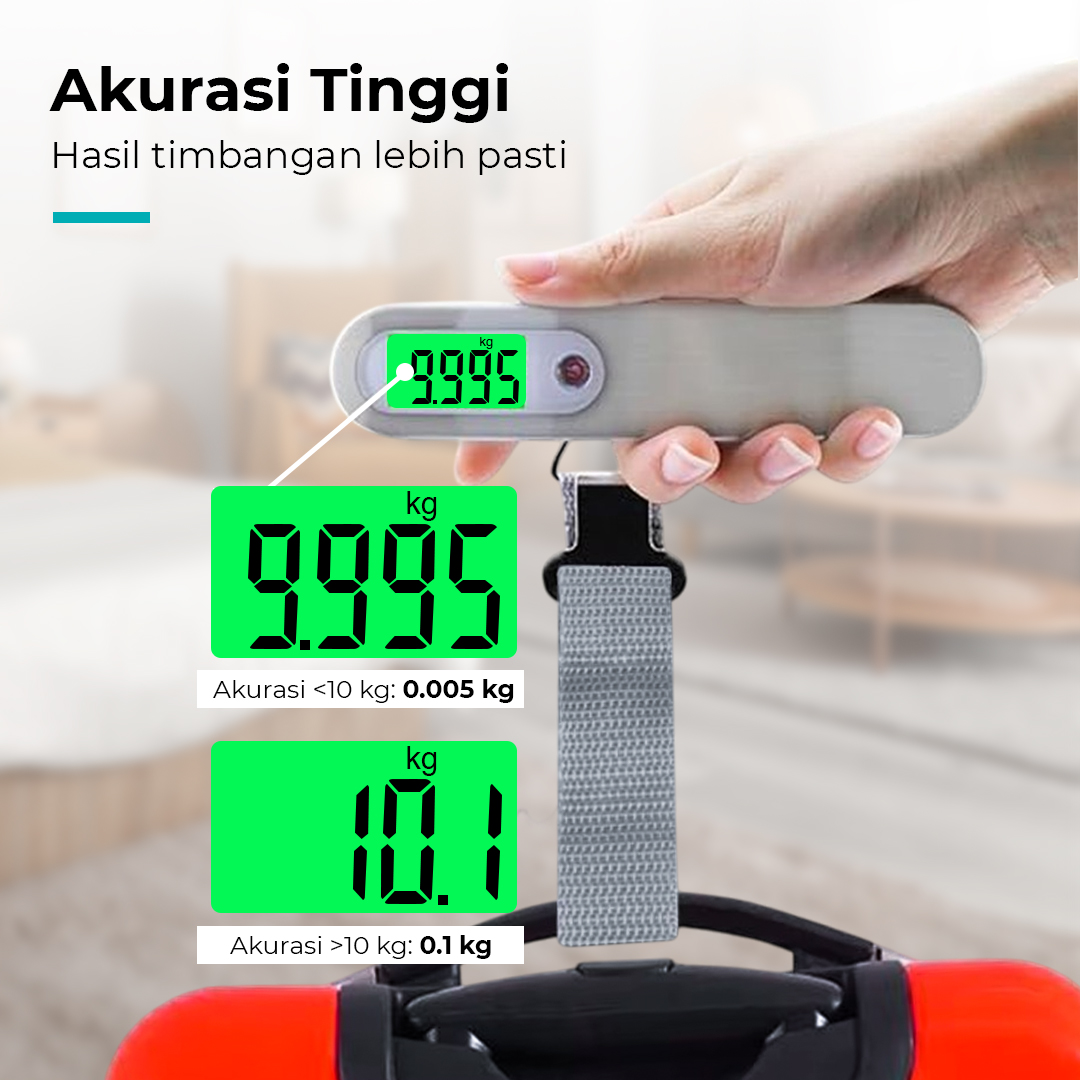 KBT Timbangan Koper Tas Digital Luggage Scale 50kg 0.005-0.10kg - QCS-16