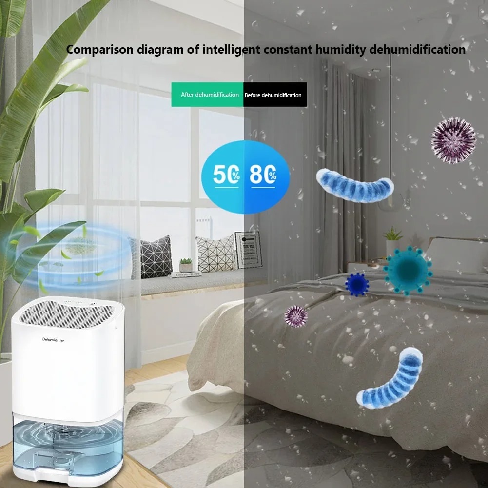 Shunmaii Dehumidifier Moisture Absorber Low Noise RGB Light 36W 1L - H2102