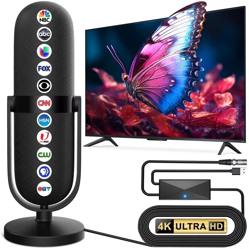 VUELVE Antena TV Digital Indoor DVB-T2 HD 4K 25dBi Female Plug - AN-2035