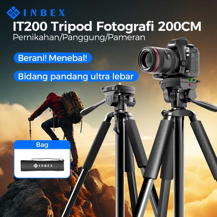 Jual INBEX IT200 Camera Tripod Professional Tripod for | Jakmall.com