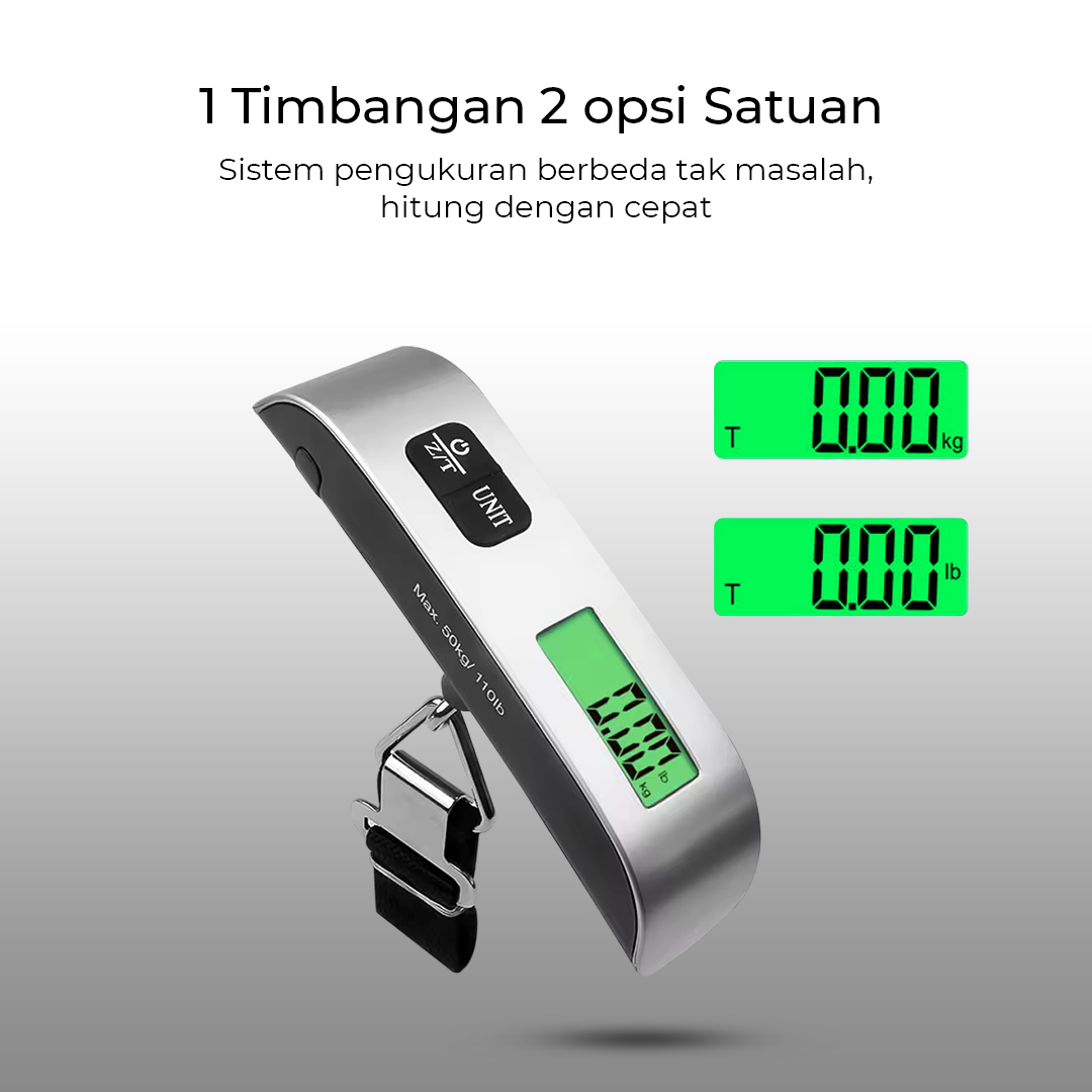 KBT Timbangan Koper Tas Digital Luggage Scale 50kg 0.01kg - QCS-13