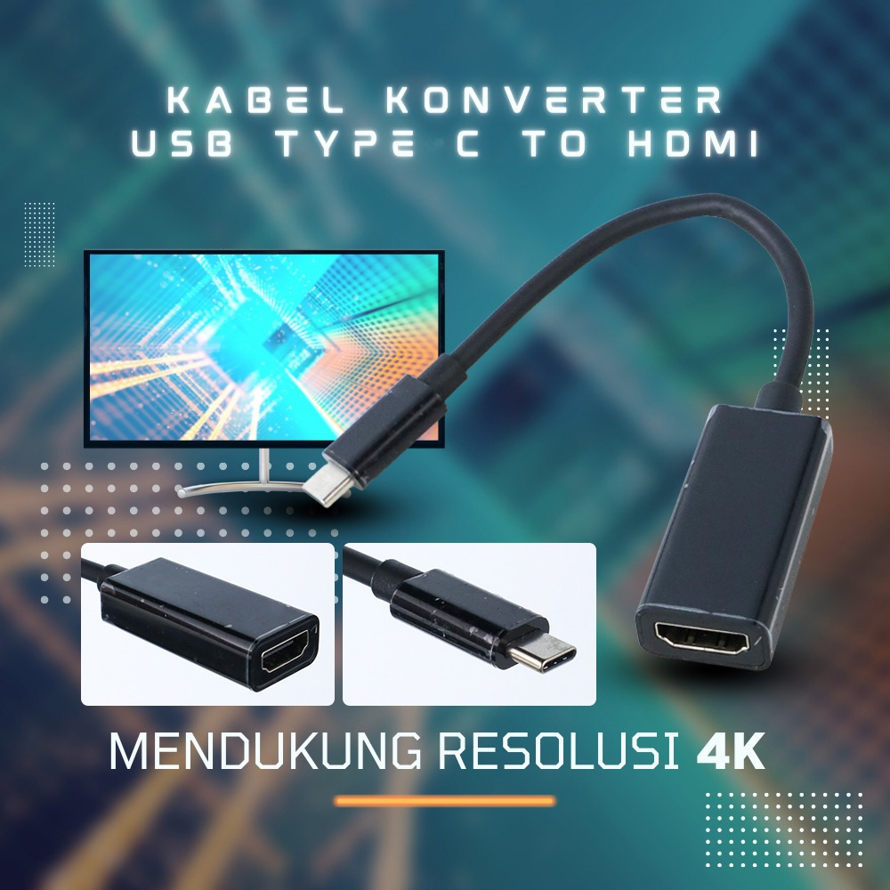 CHAOH Kabel Konverter USB Type C to HDMI 4K 15cm - MM142