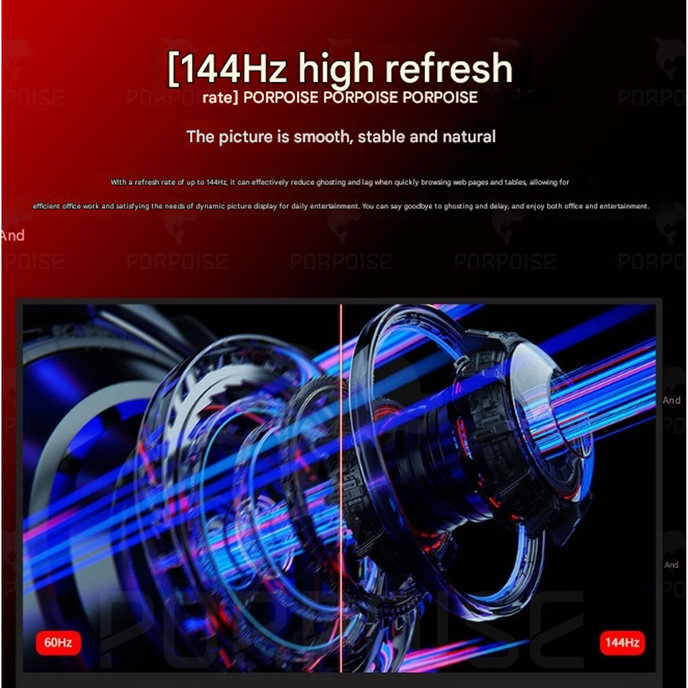 PORPOISE Portable Gaming Monitor 15.6 Inch IPS FHD 144Hz Type C - PP-14